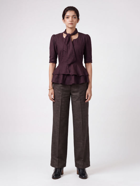Semi-formal Peplum top