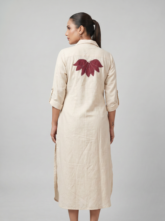 Lotus motif kurta