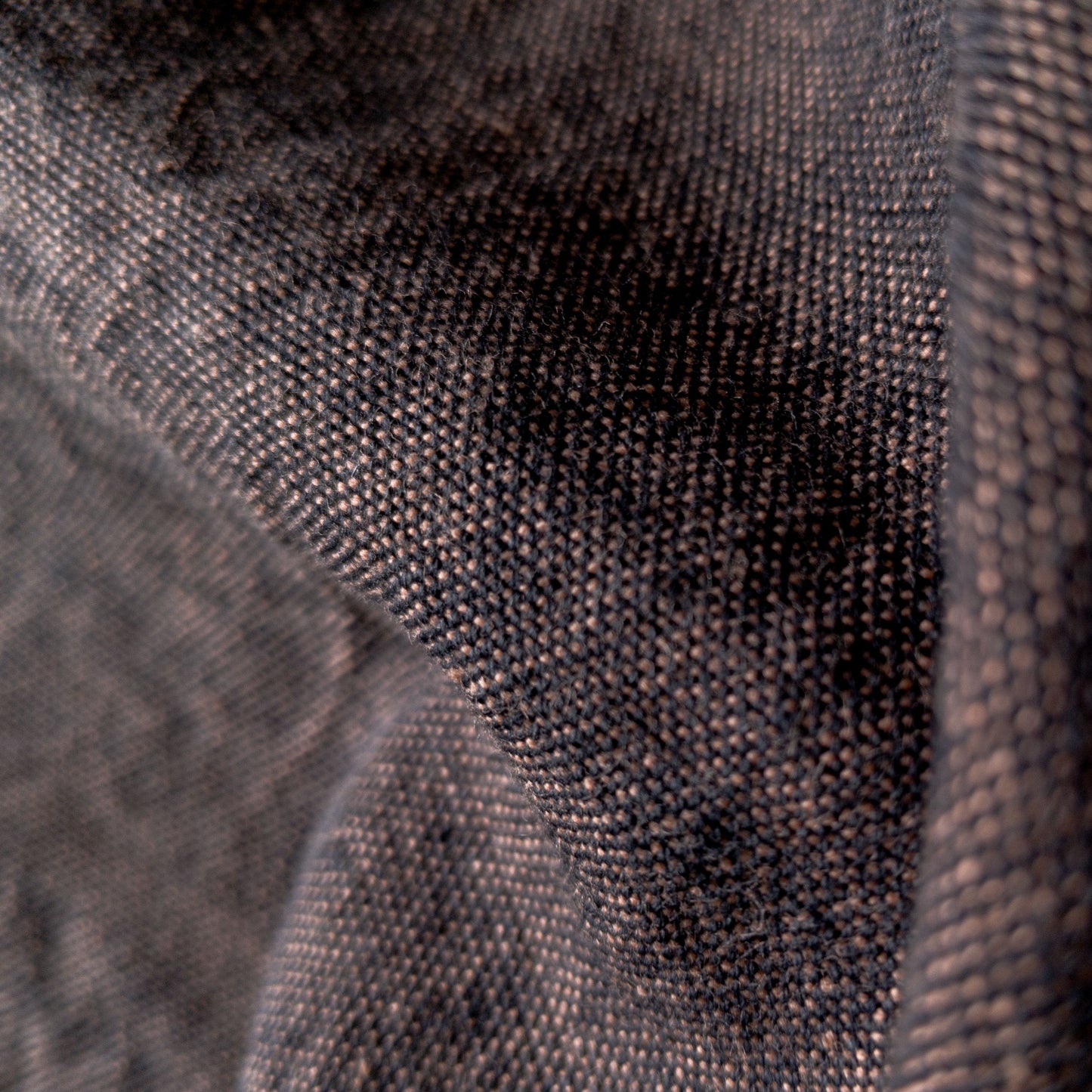 Cotton Khadi Fabric Charcoal Black