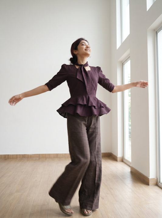 Semi-formal Peplum top