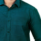 Handloom Cotton Full Sleeve Shirts Teal Blue