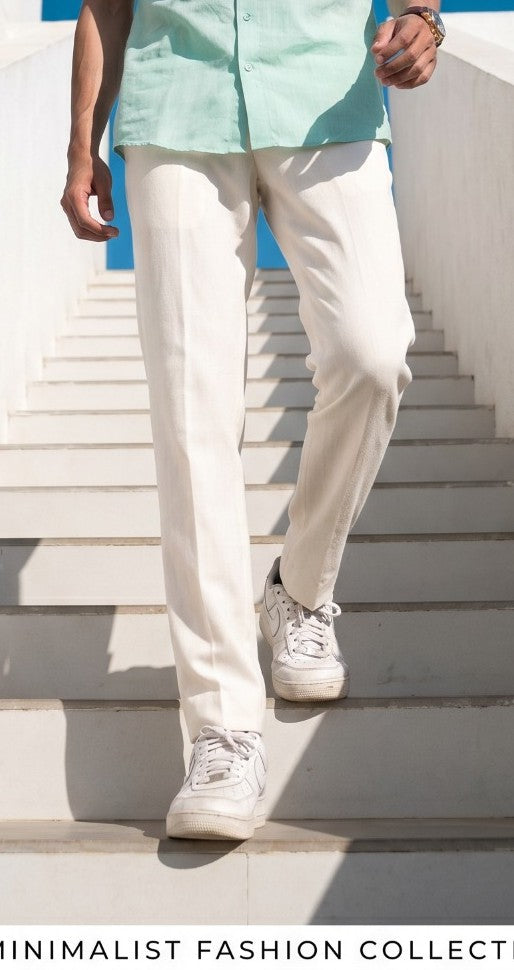 White Regular fit Trouser