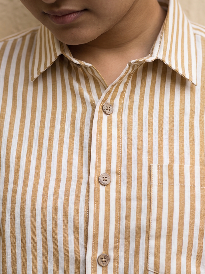 Formal Shirt Golden Stripe