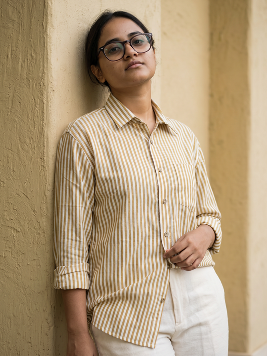 Formal Shirt Golden Stripe