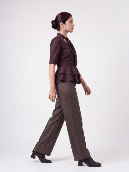 Semi-formal Peplum top
