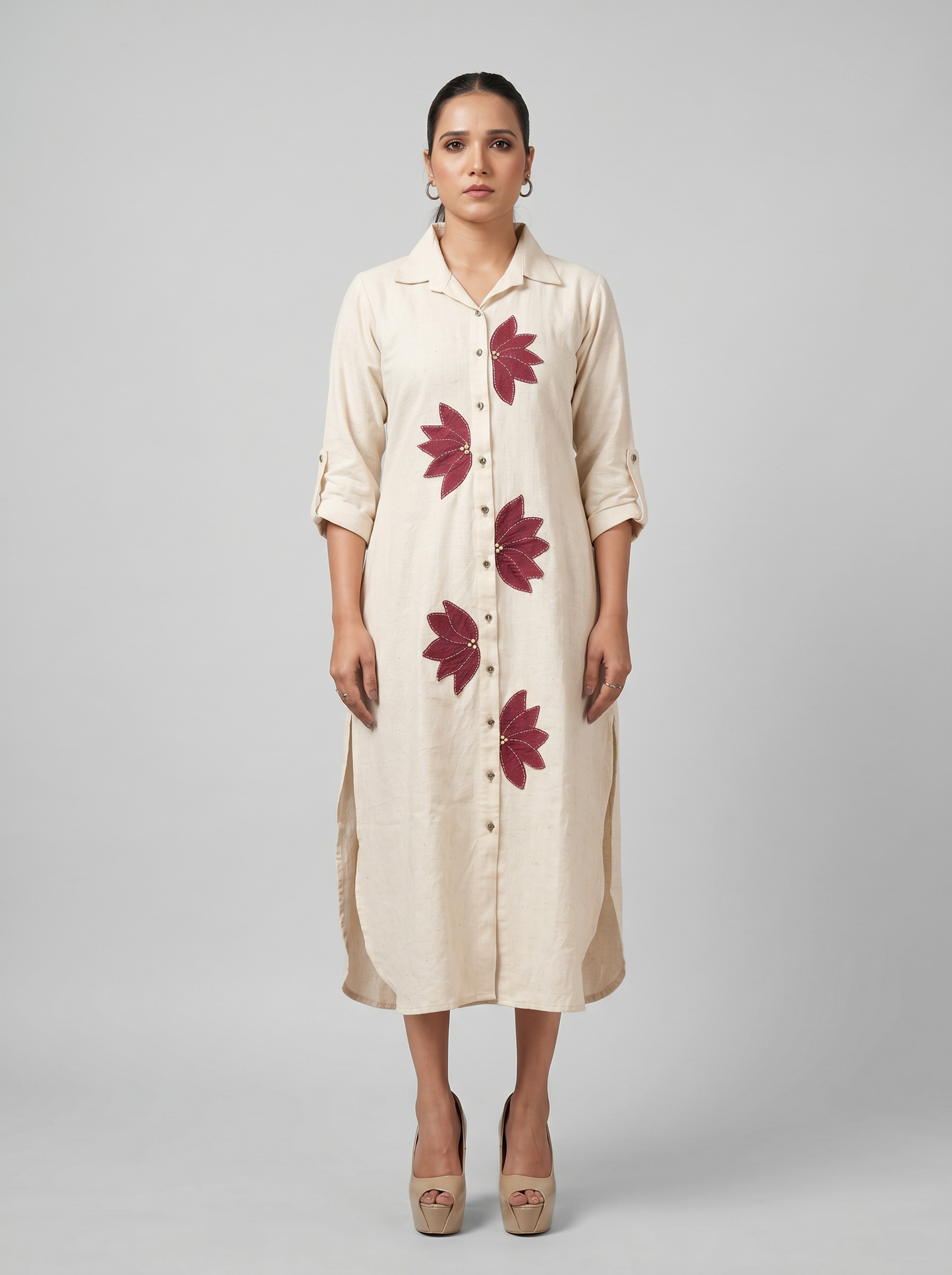Lotus motif kurta