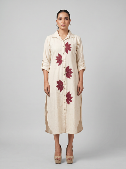 Lotus motif kurta