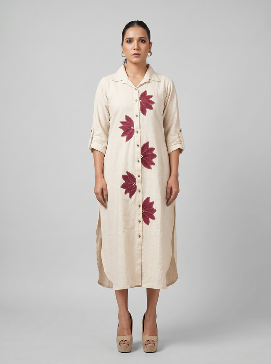 Lotus motif kurta