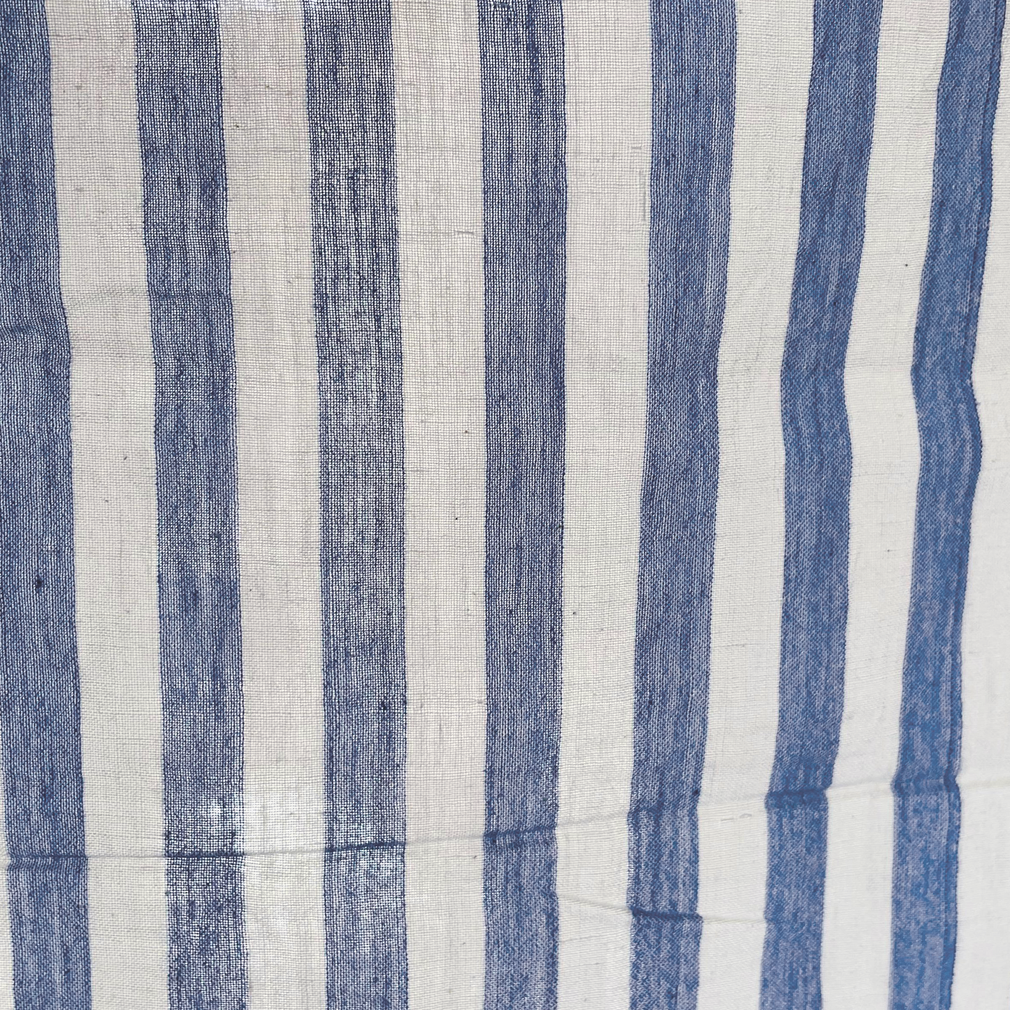 Cotton Handloom Fabric Sky Blue stripe