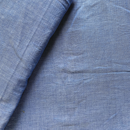 Cotton Handloom Fabric Sky Blue