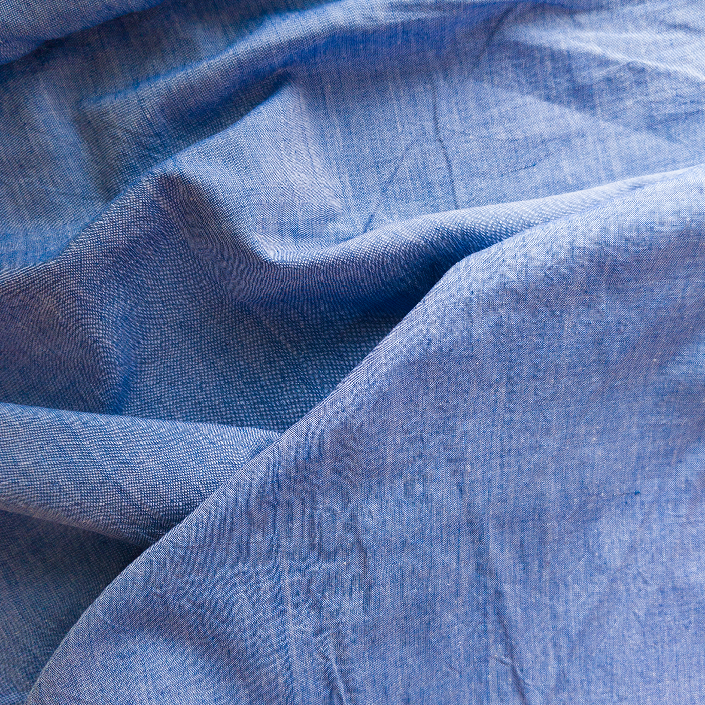 Cotton Handloom Fabric Sky Blue