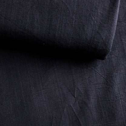 Cotton Khadi Fabric Charcoal Black