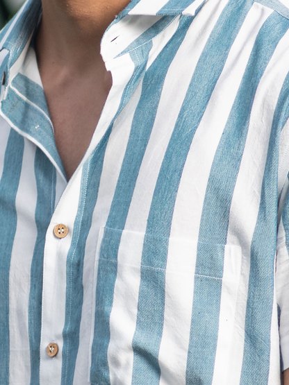 Casual Shirt Green Stripe