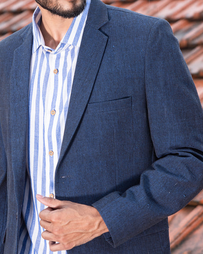 Fitted Cotton Blazer