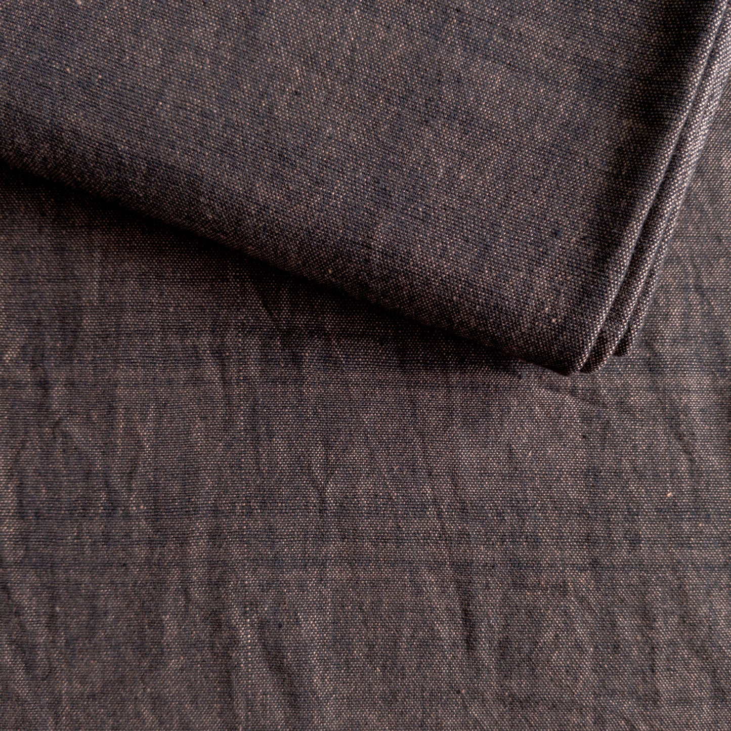 Cotton Khadi Fabric Charcoal Black