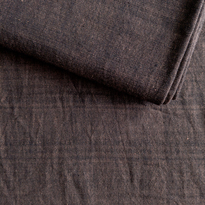 Cotton Khadi Fabric Charcoal Black