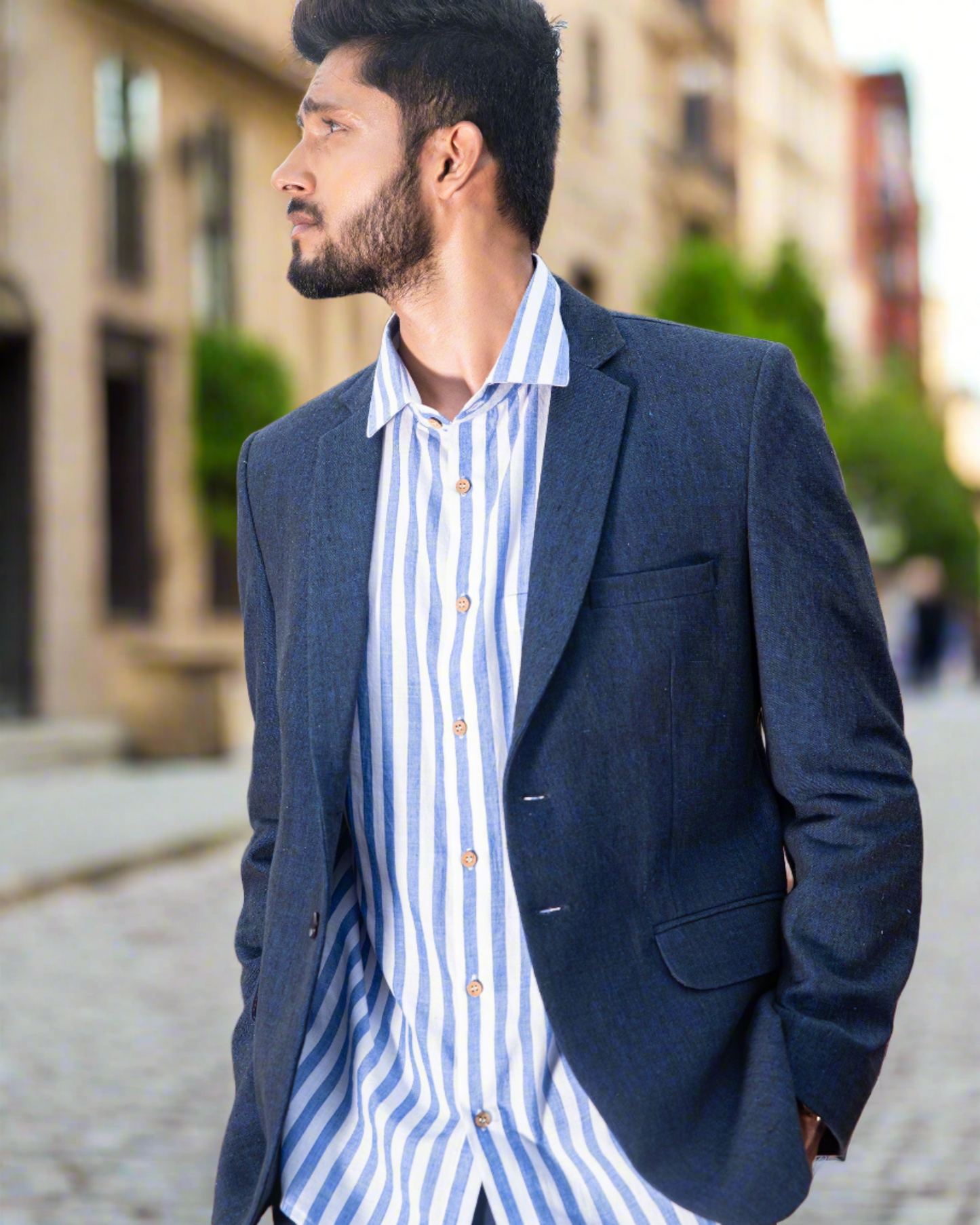 Hand Woven Cotton Blazer