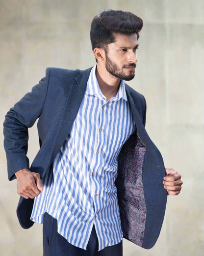 Fitted Cotton Blazer
