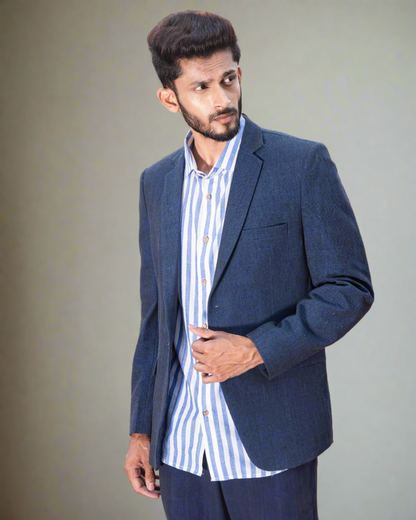 Fitted Cotton Blazer