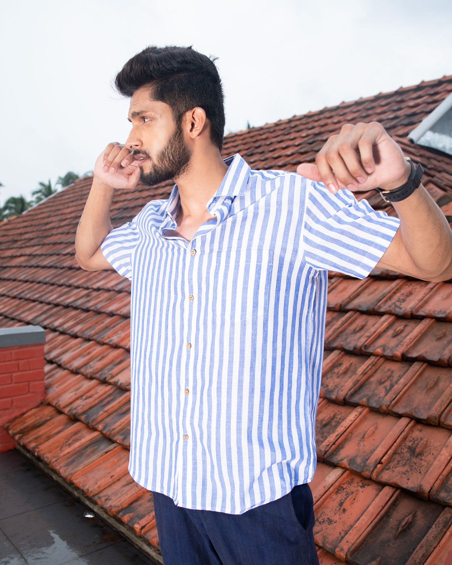 Half Sleeve Shirt Stripe