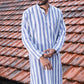 Handloom Long Kurta Light Purple Stripe