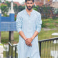 Handloom Long Kurta Green Stripe