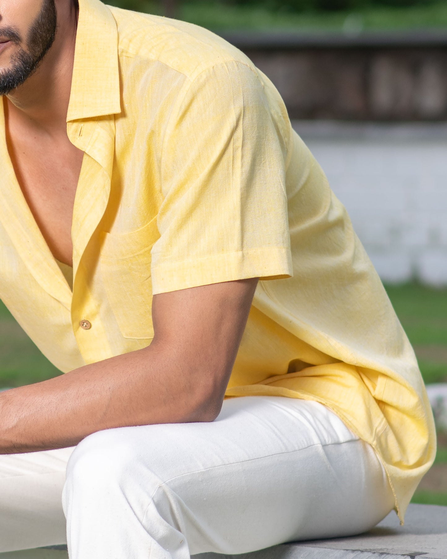 Half Sleeve Shirt Pastel Yellow