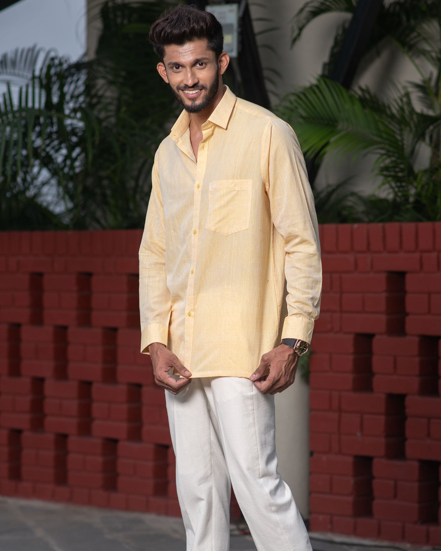 Full Sleeve Shirt Pastle Yellow