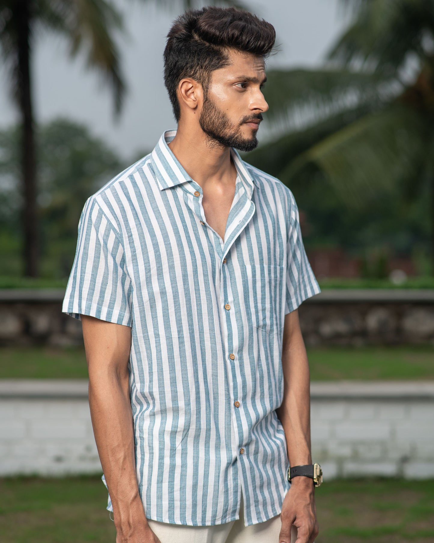 Half Sleeve Shirt Stripe