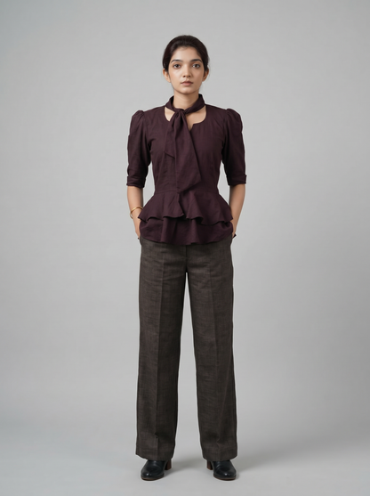 Semi-formal Peplum top