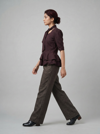 Semi-formal Peplum top