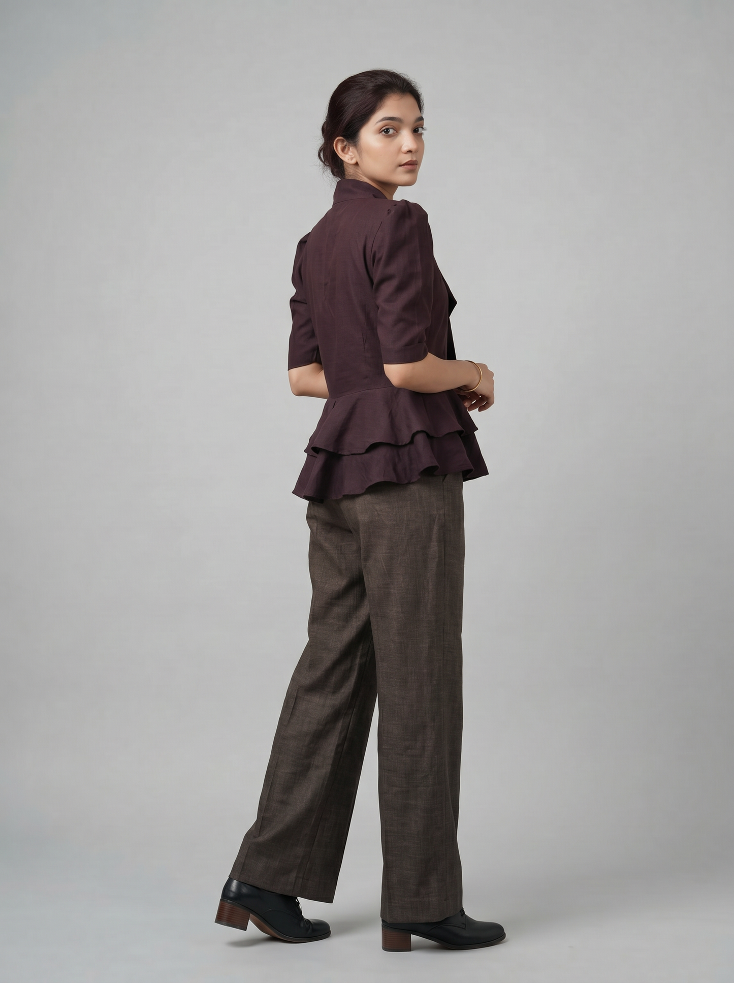 Semi-formal Peplum top
