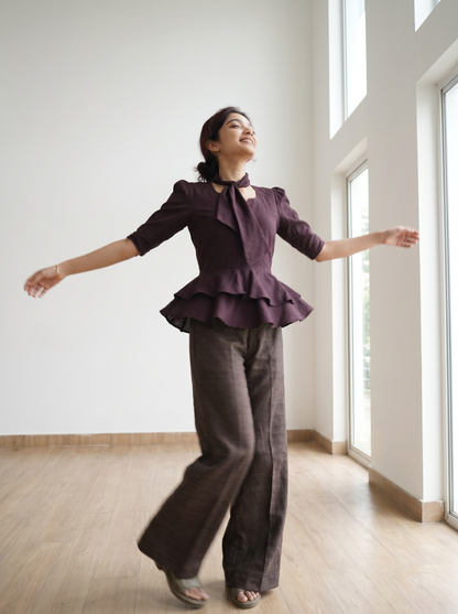 Semi-formal Peplum top