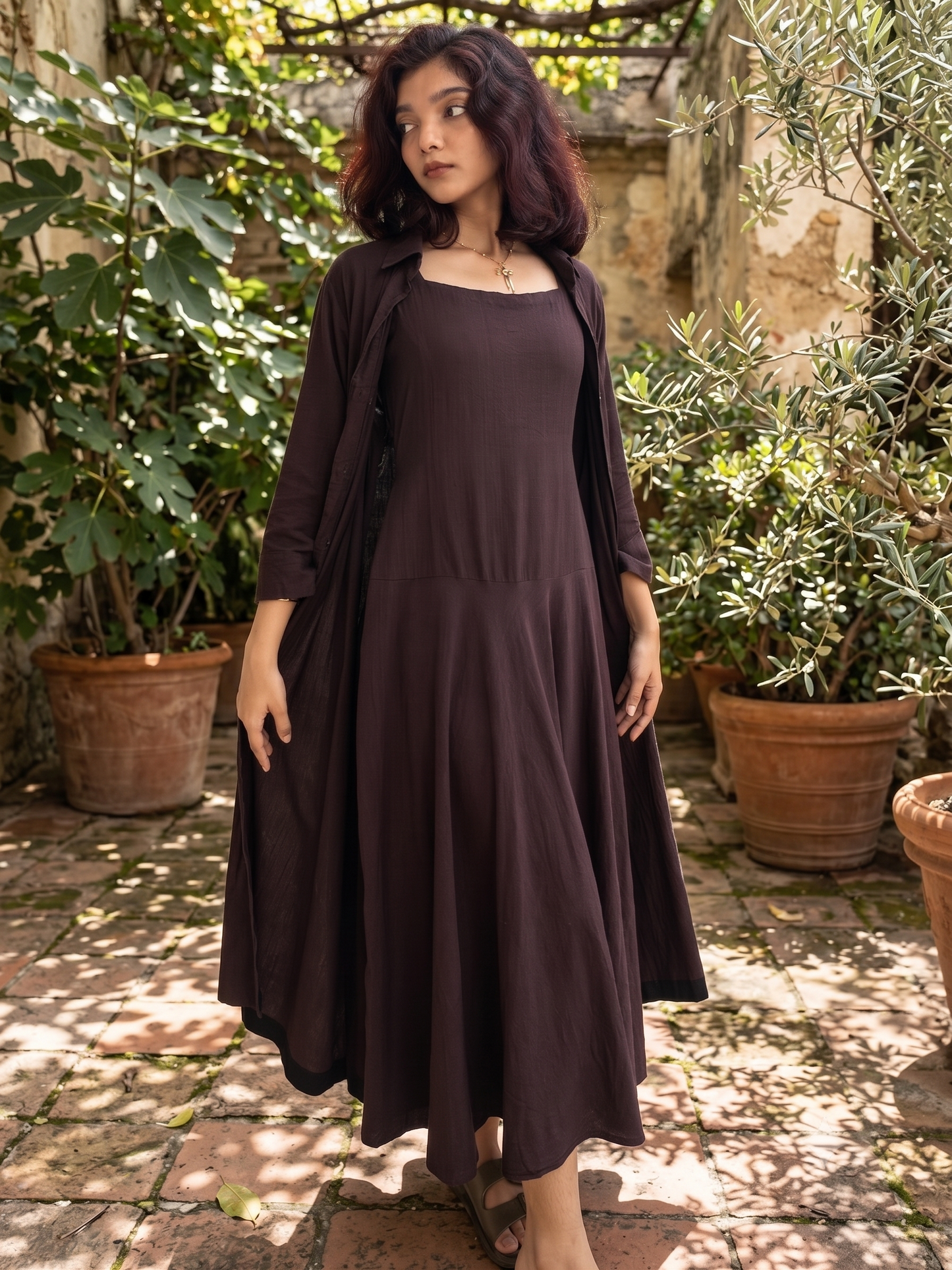 Midi Dress and over-coat