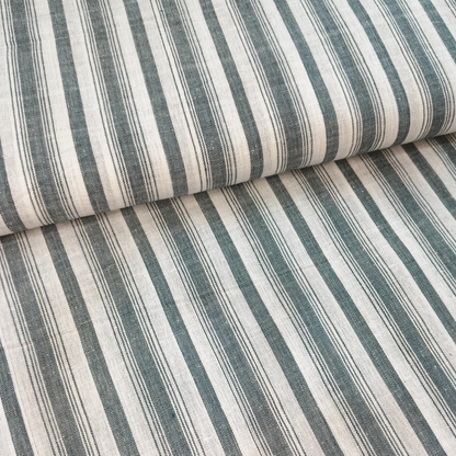Cotton Khadi Fabric Stripe Grey