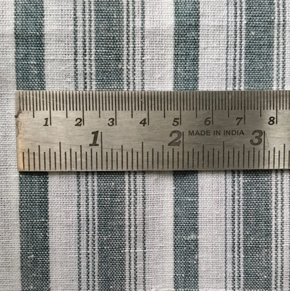 Cotton Khadi Fabric Stripe Grey