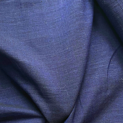 Cotton Handloom Fabric Ink Blue