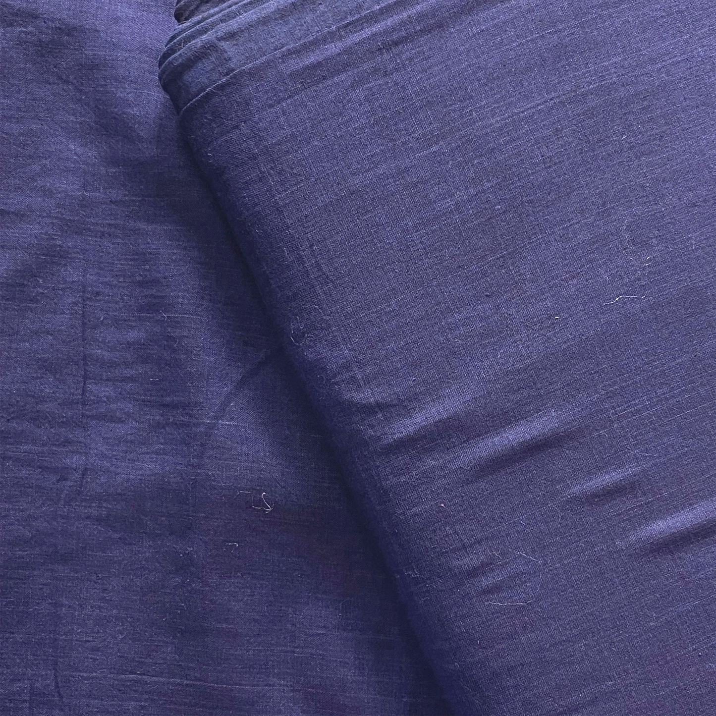 Cotton Handloom Fabric Ink Blue
