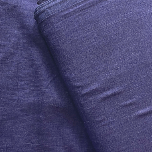 Cotton Handloom Fabric Ink Blue