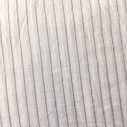 Cotton Handloom Fabric Stripe L Brown