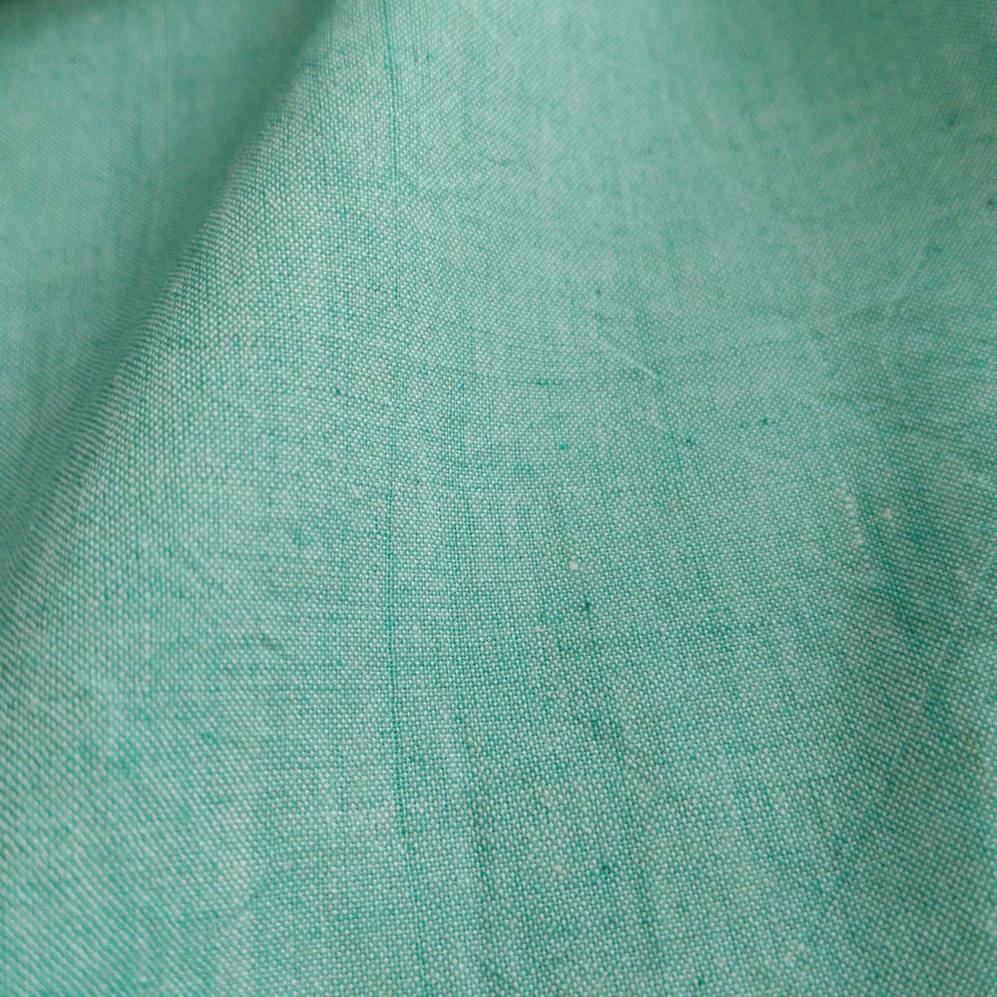 Cotton Handloom Fabric Ocean Green