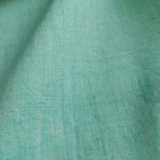 Cotton Handloom Fabric Ocean Green