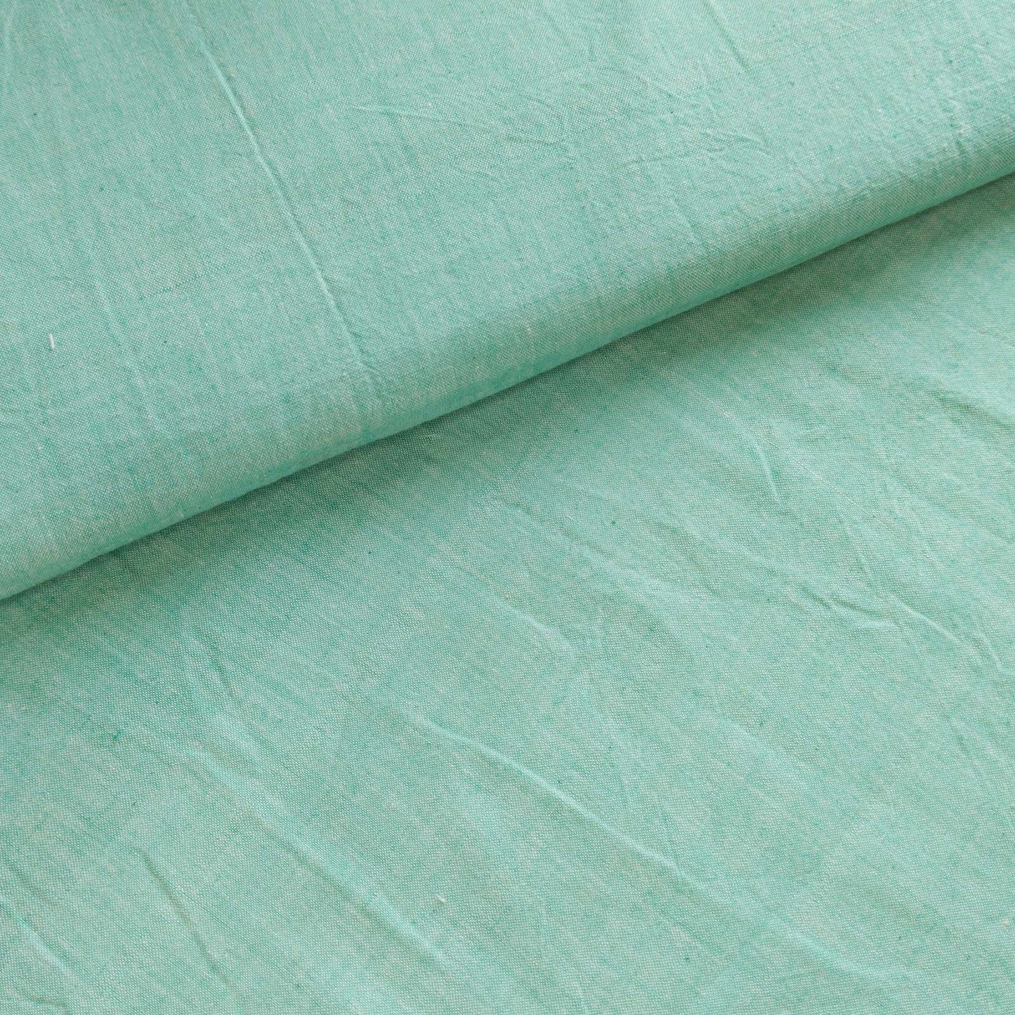 Cotton Handloom Fabric Ocean Green