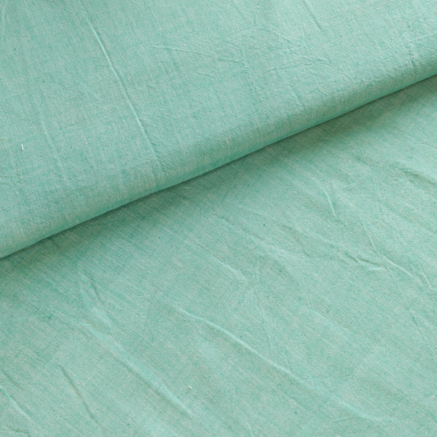 Cotton Handloom Fabric Ocean Green