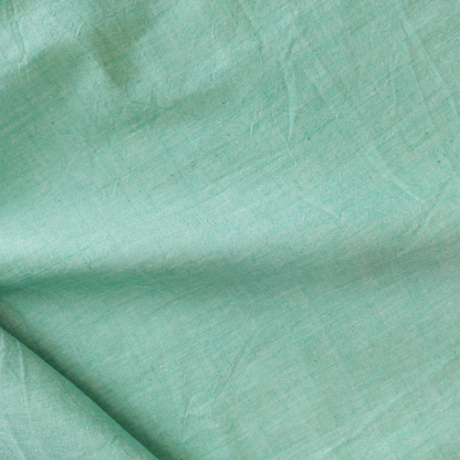 Cotton Handloom Fabric Ocean Green