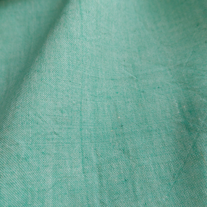 Cotton Handloom Fabric Ocean Green