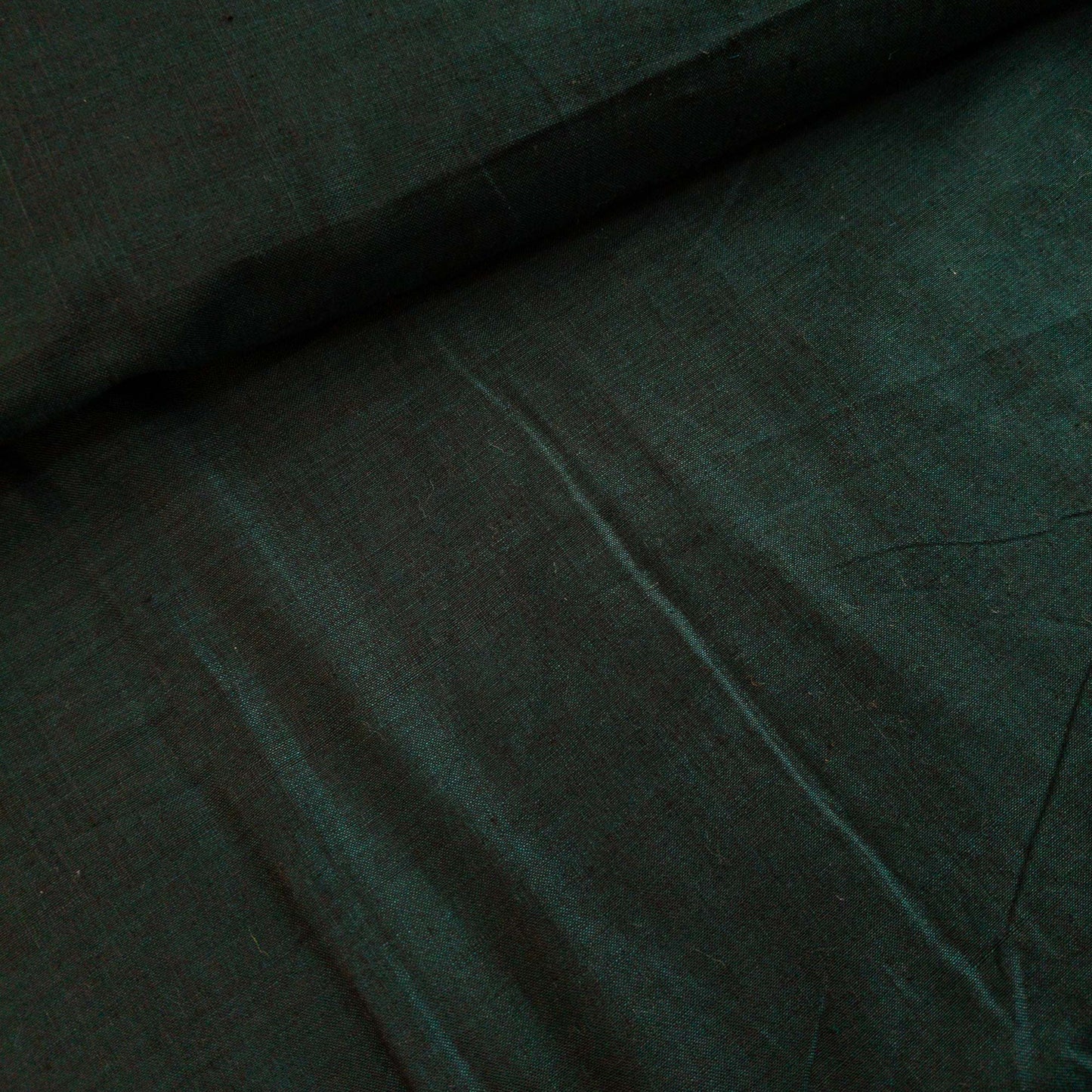 Cotton Handloom Fabric Peacock Green