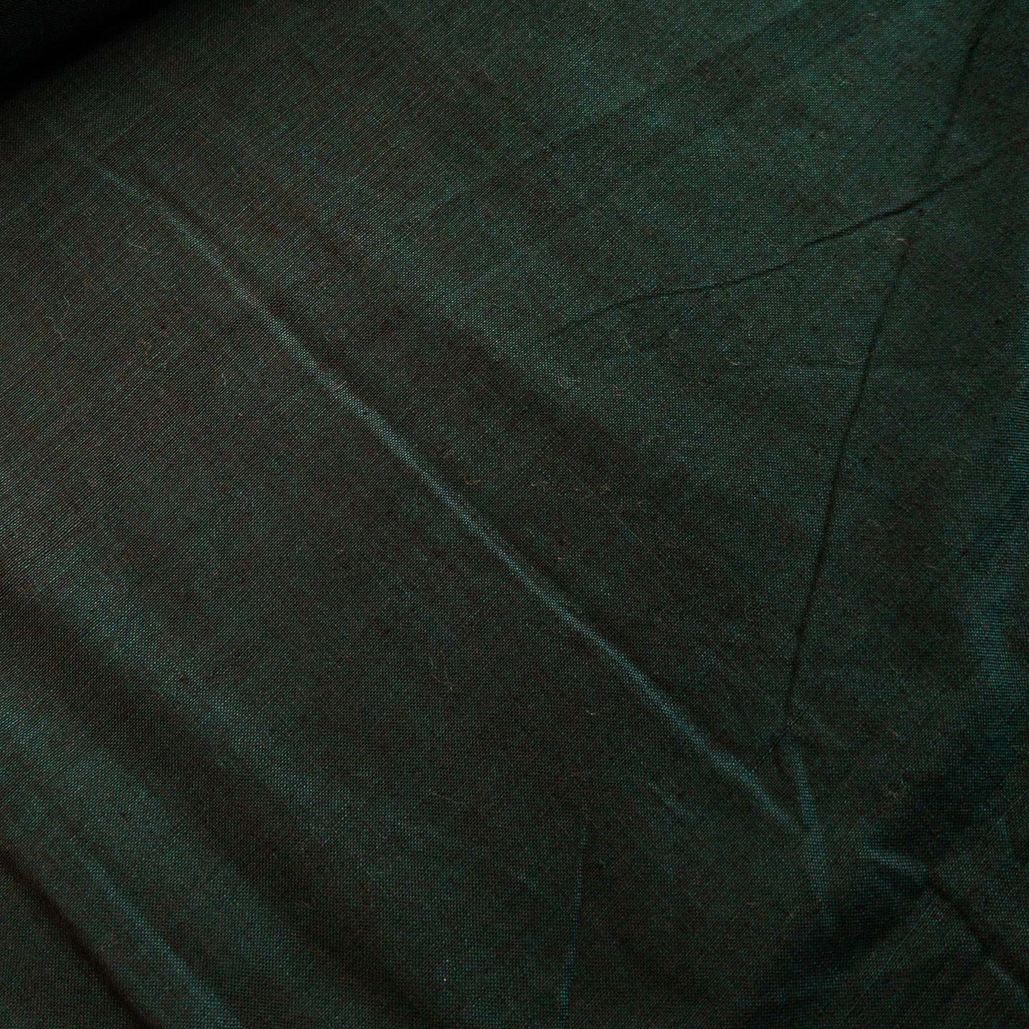 Cotton Handloom Fabric Peacock Green