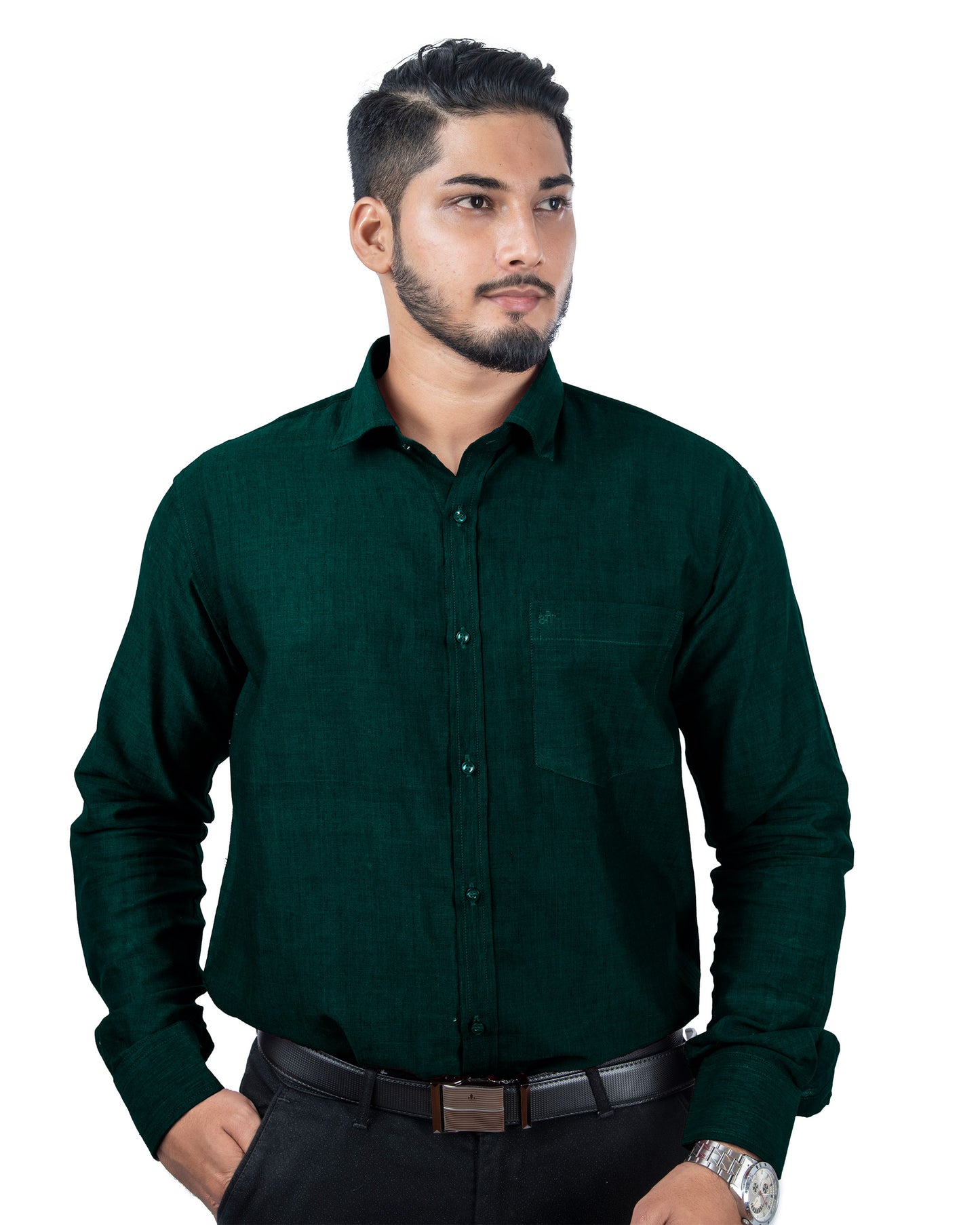 Full Sleeve Shirt Peacock Green