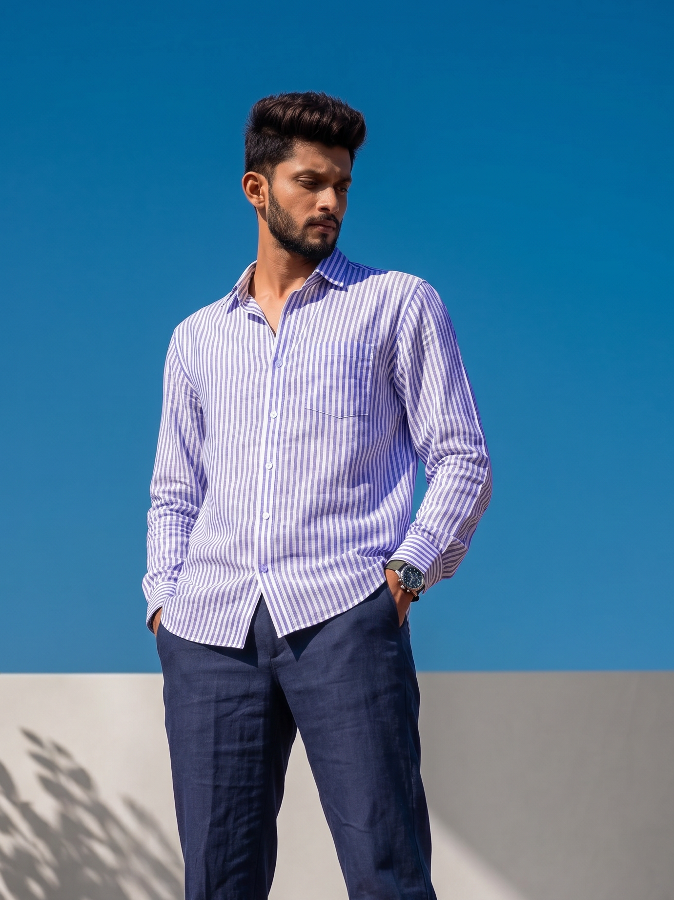 Formal shirt Blue stripe